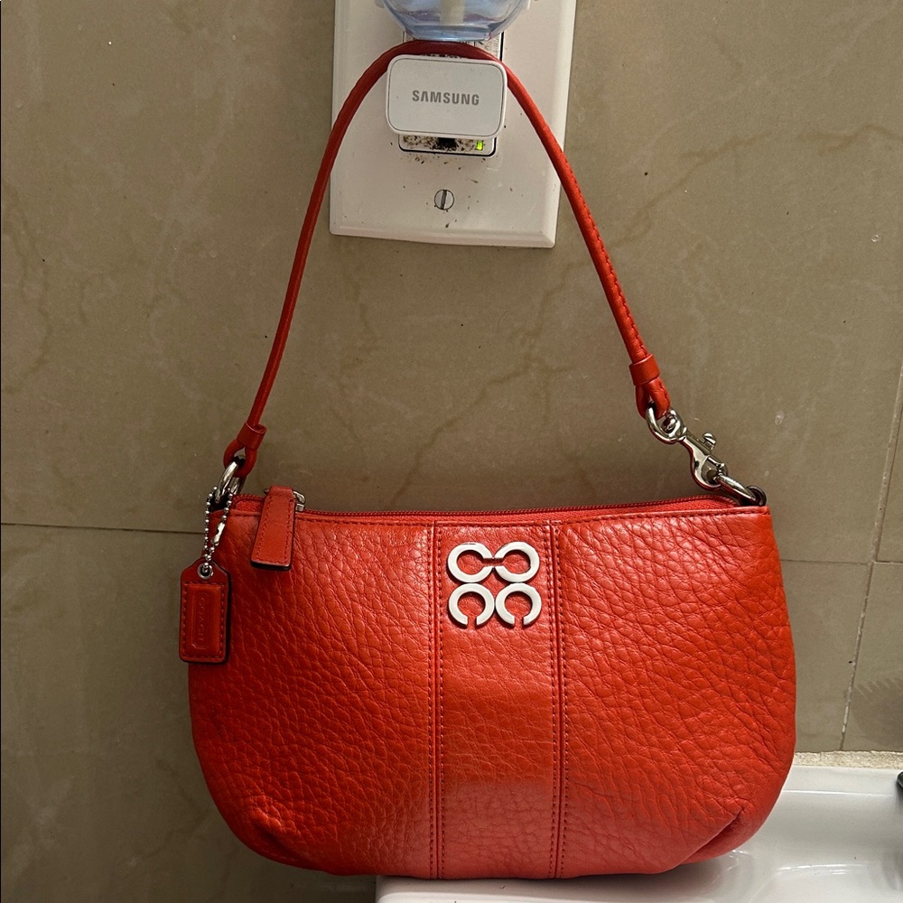Coach Red Leather Handbag - Picture 11 of 16